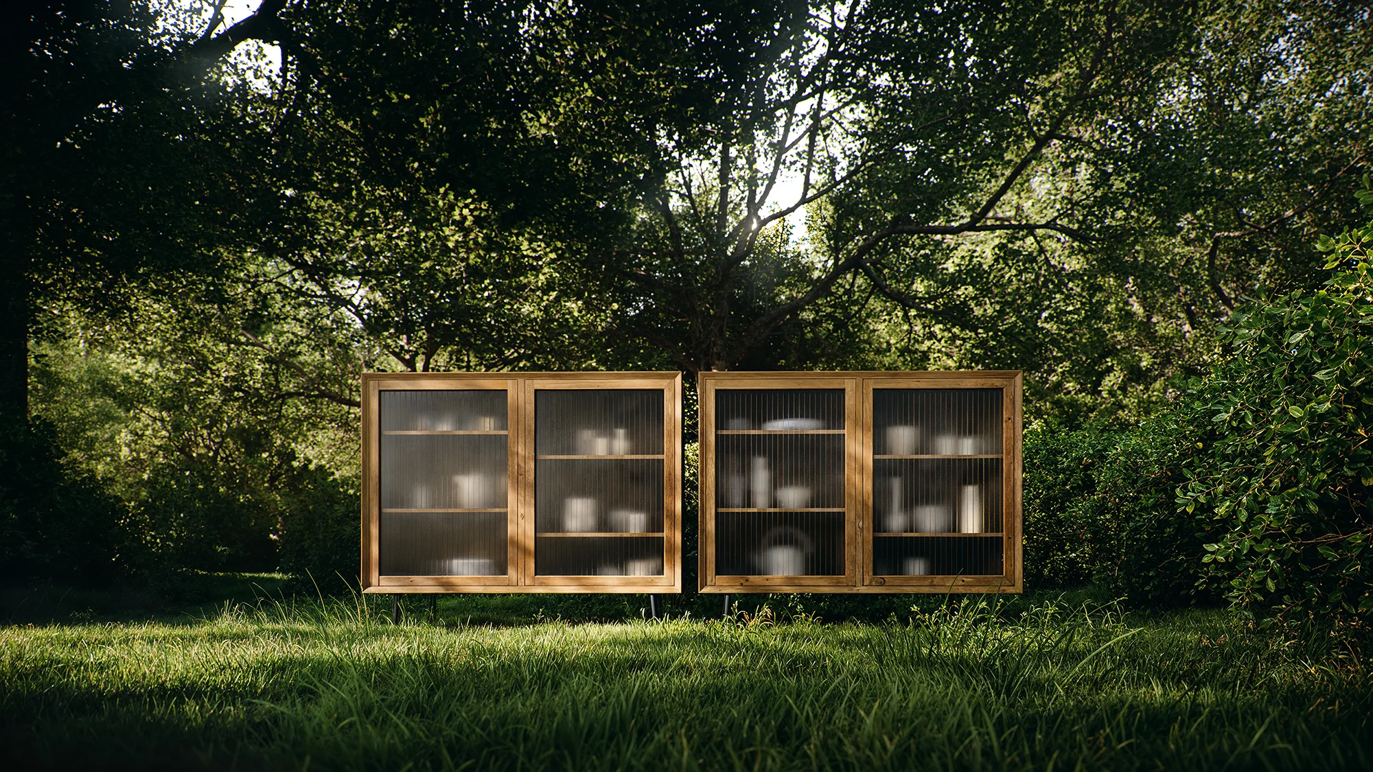 Midori Holz-Sideboard Waldumgebung - Ansicht 4