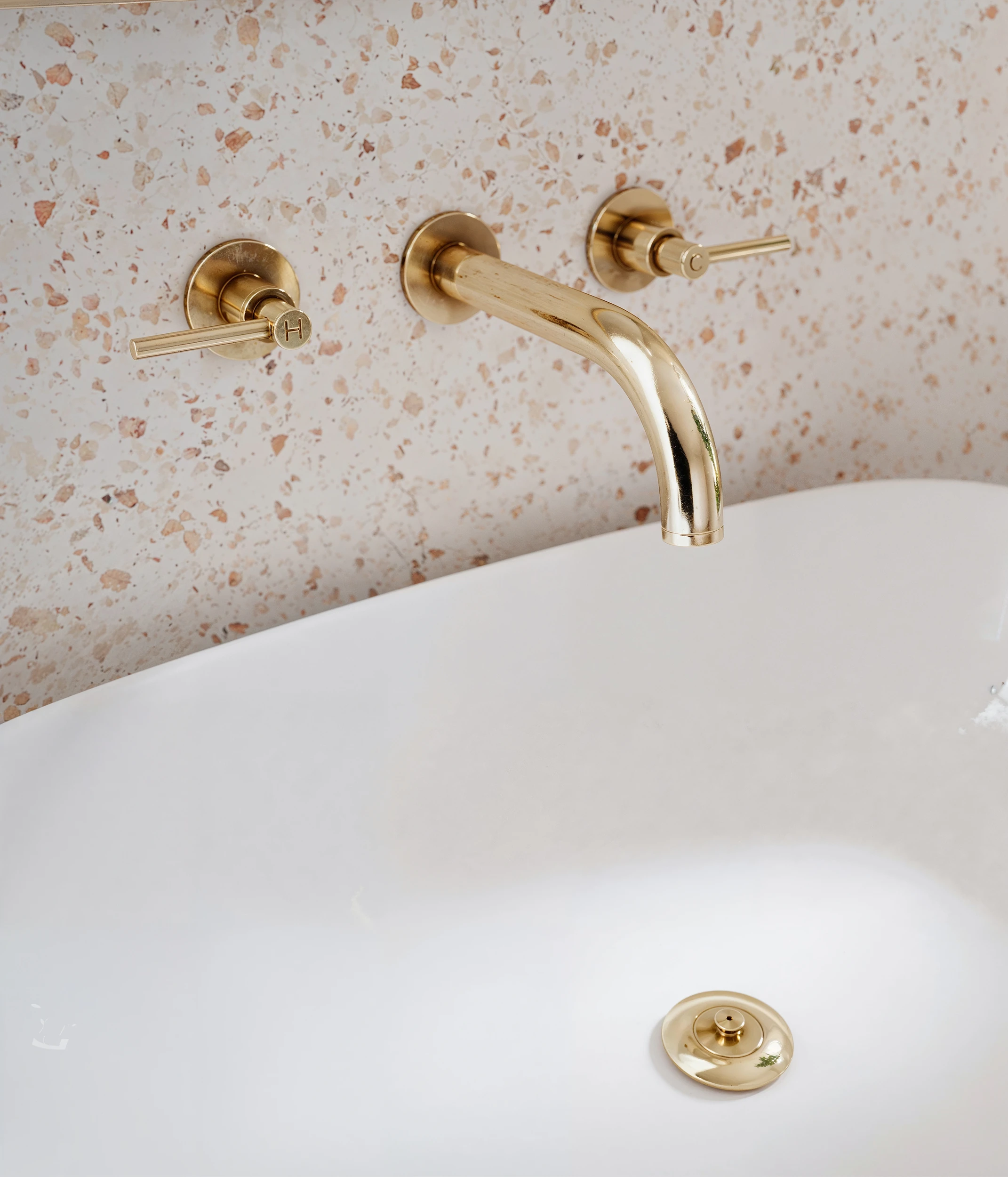 Milise Badezimmer goldene Grohe-Armaturen Pastell - Ansicht 2