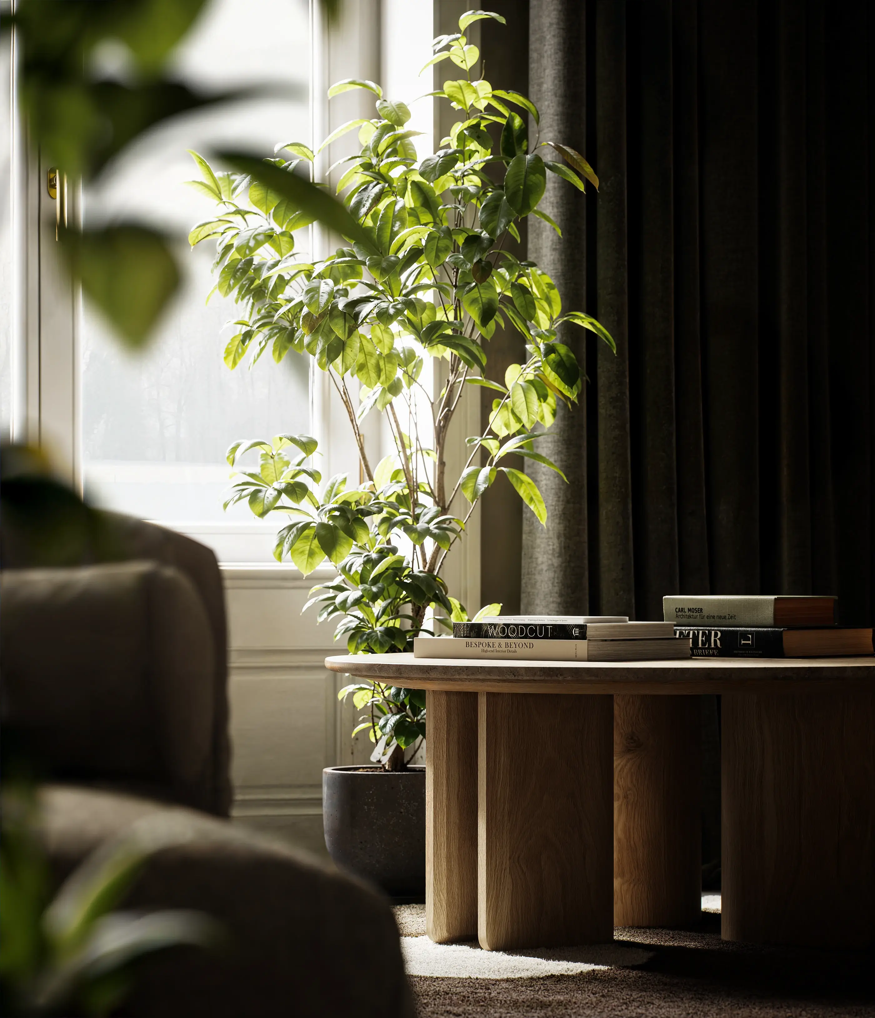Kuro dunkles erdiges Interieur ethnisch Winter - Ansicht 4