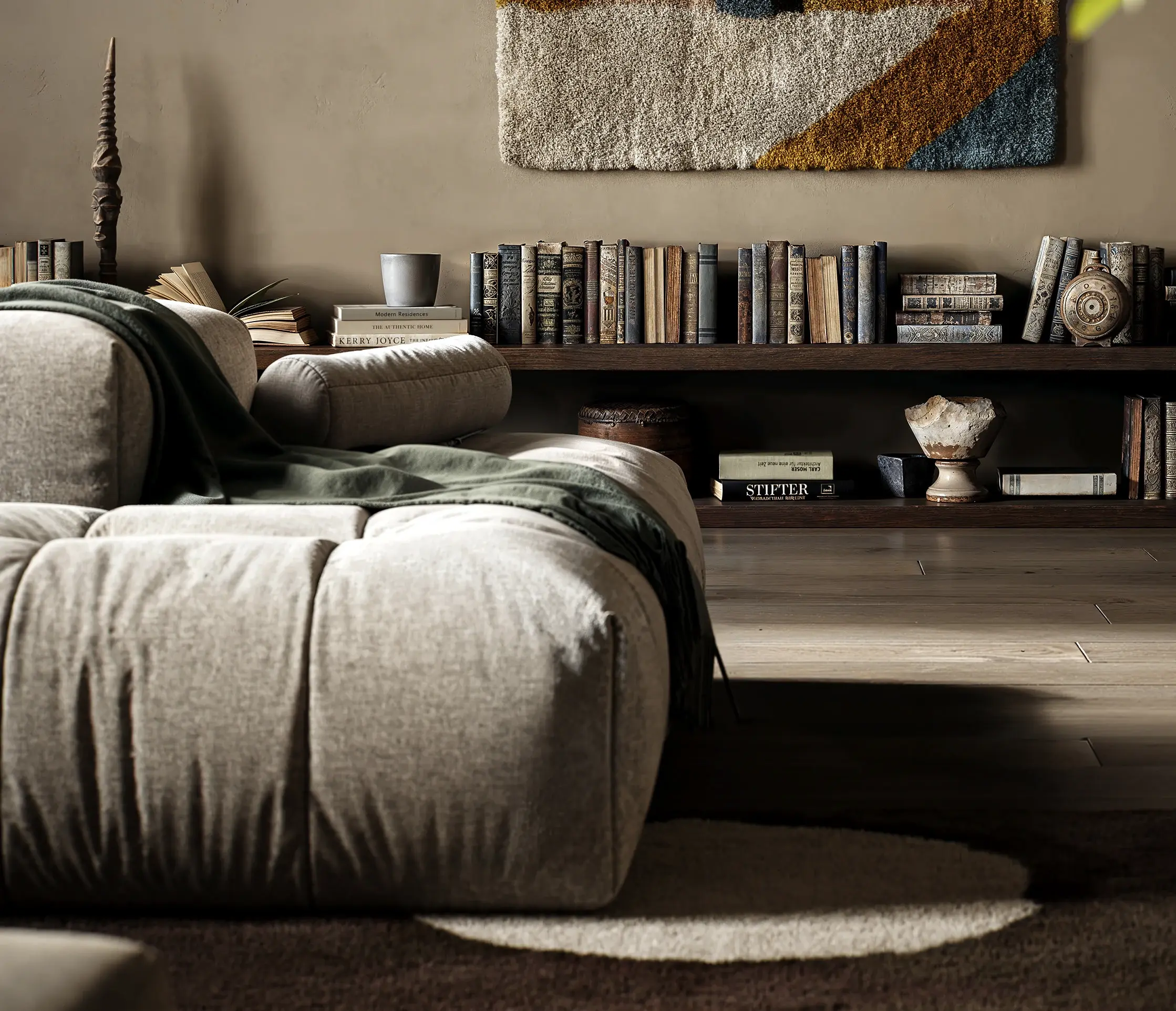 Kuro dunkles erdiges Interieur ethnisch Winter - Ansicht 8