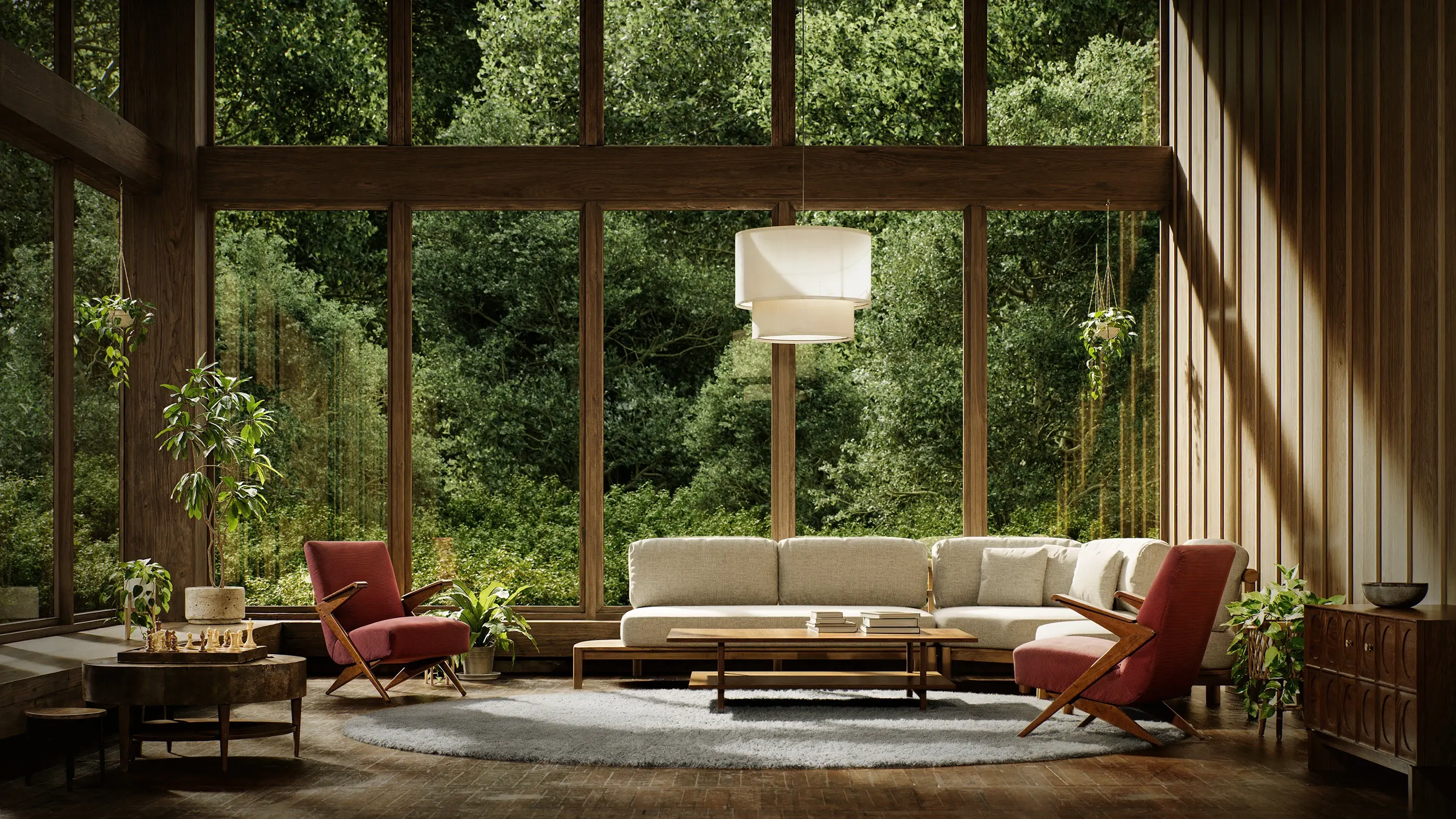 Woodlands Gustav-Gautier-Sessel Holz Interieur - Ansicht 1