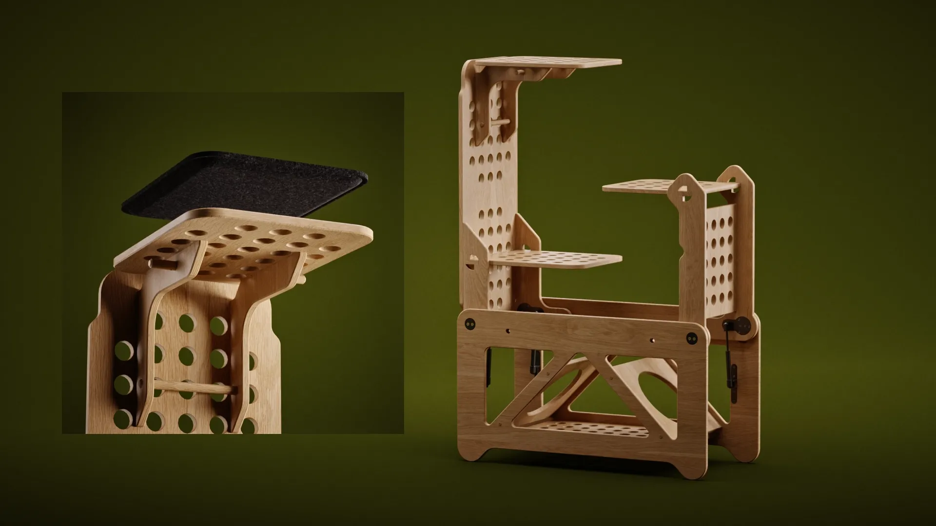 Katzenturm 3D-Animation Transformation entfalten - Ansicht 4