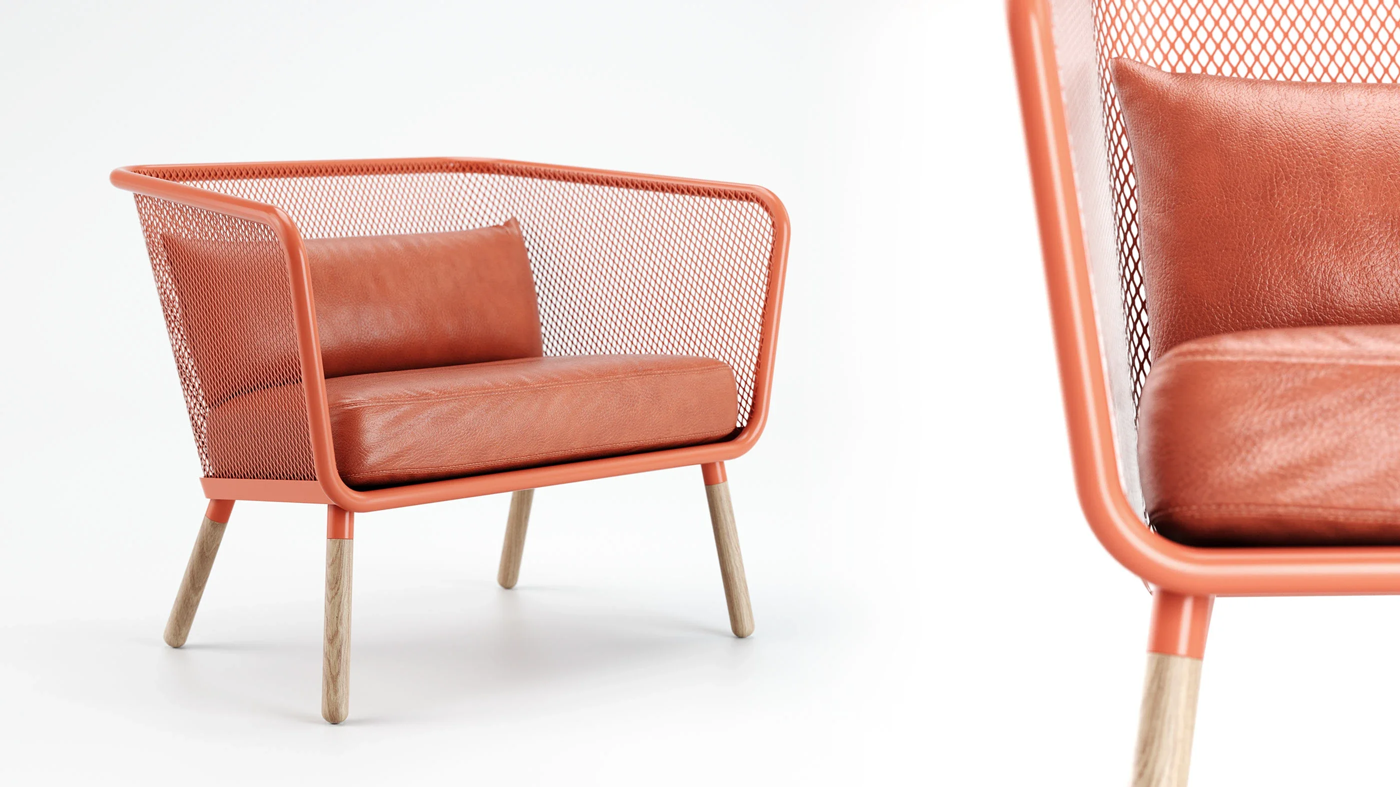 Sessel Studio-Rendering weiß fotorealistisch - Ansicht 5