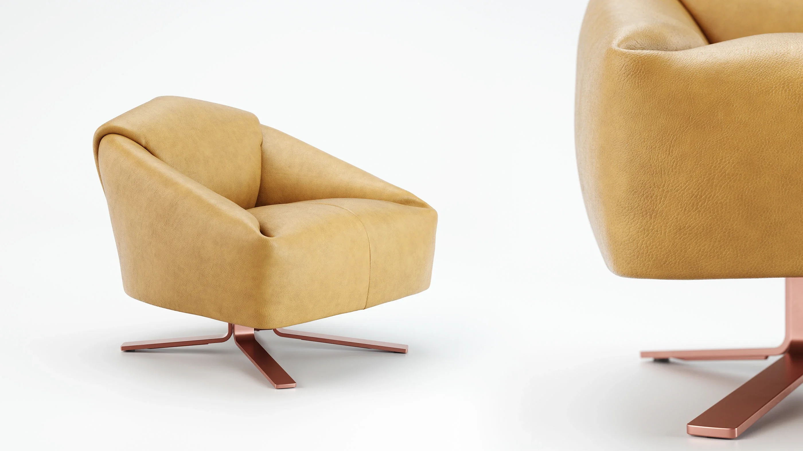 Sessel Studio-Rendering weiß fotorealistisch - Ansicht 6