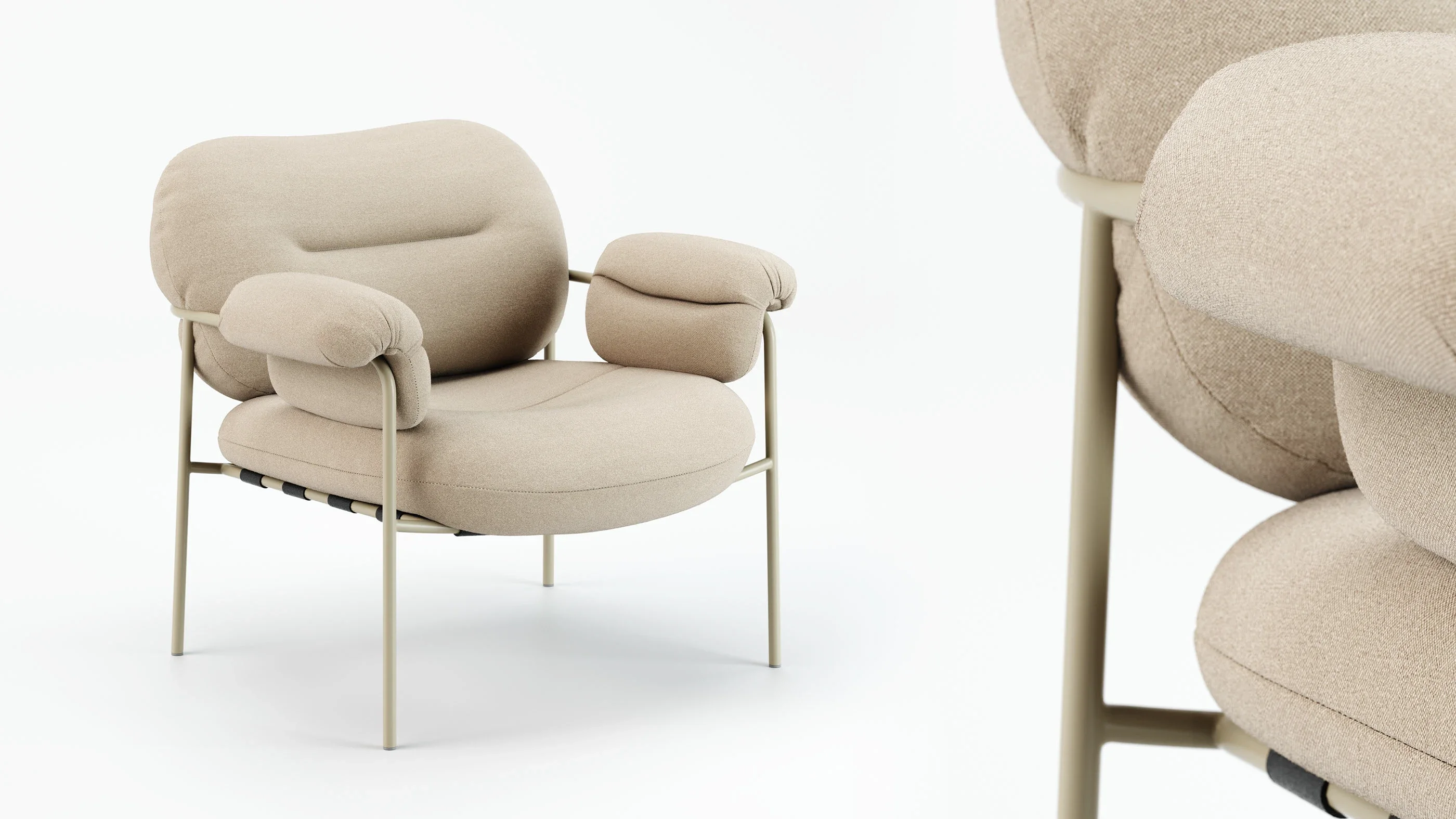 Sessel Studio-Rendering weiß fotorealistisch - Ansicht 7