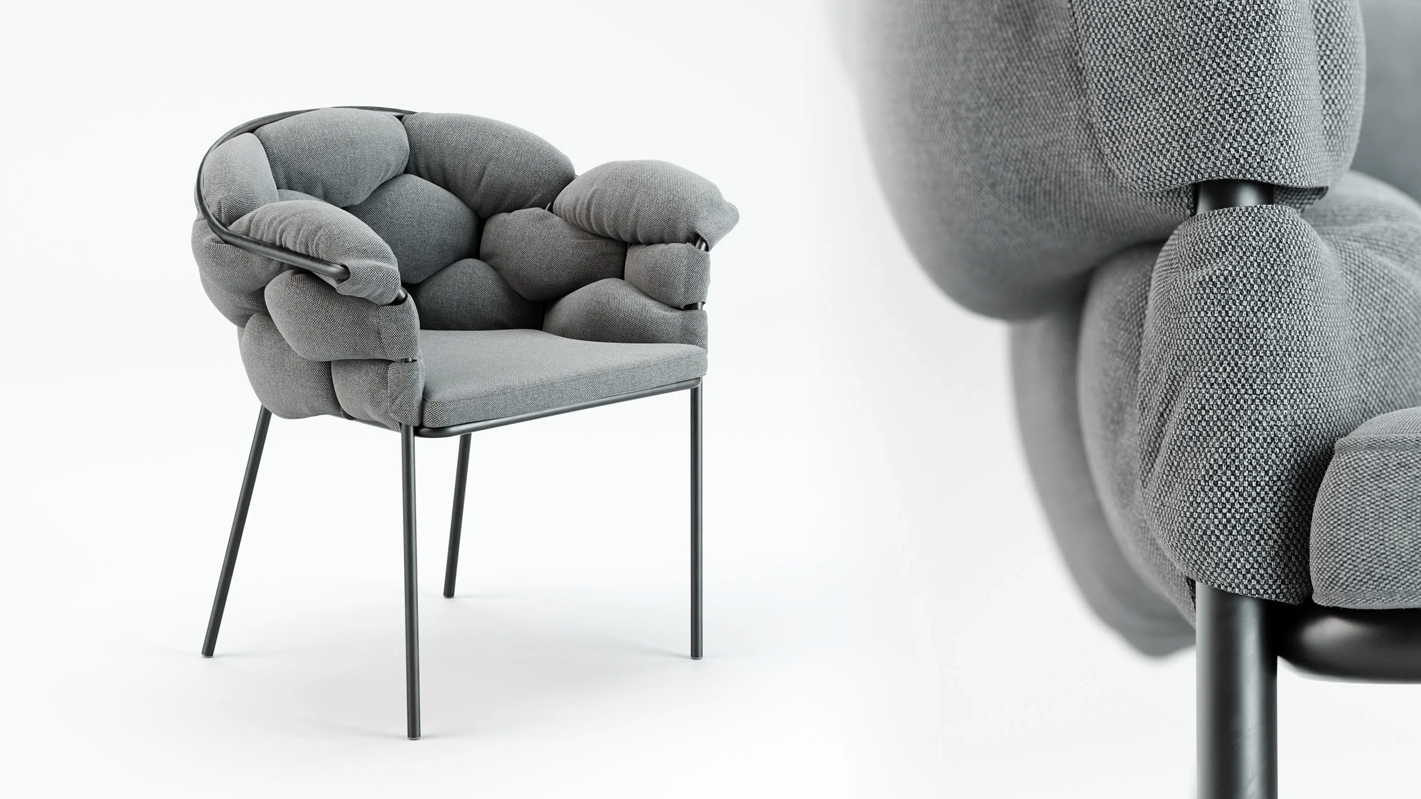Sessel Studio-Rendering weiß fotorealistisch - Ansicht 9