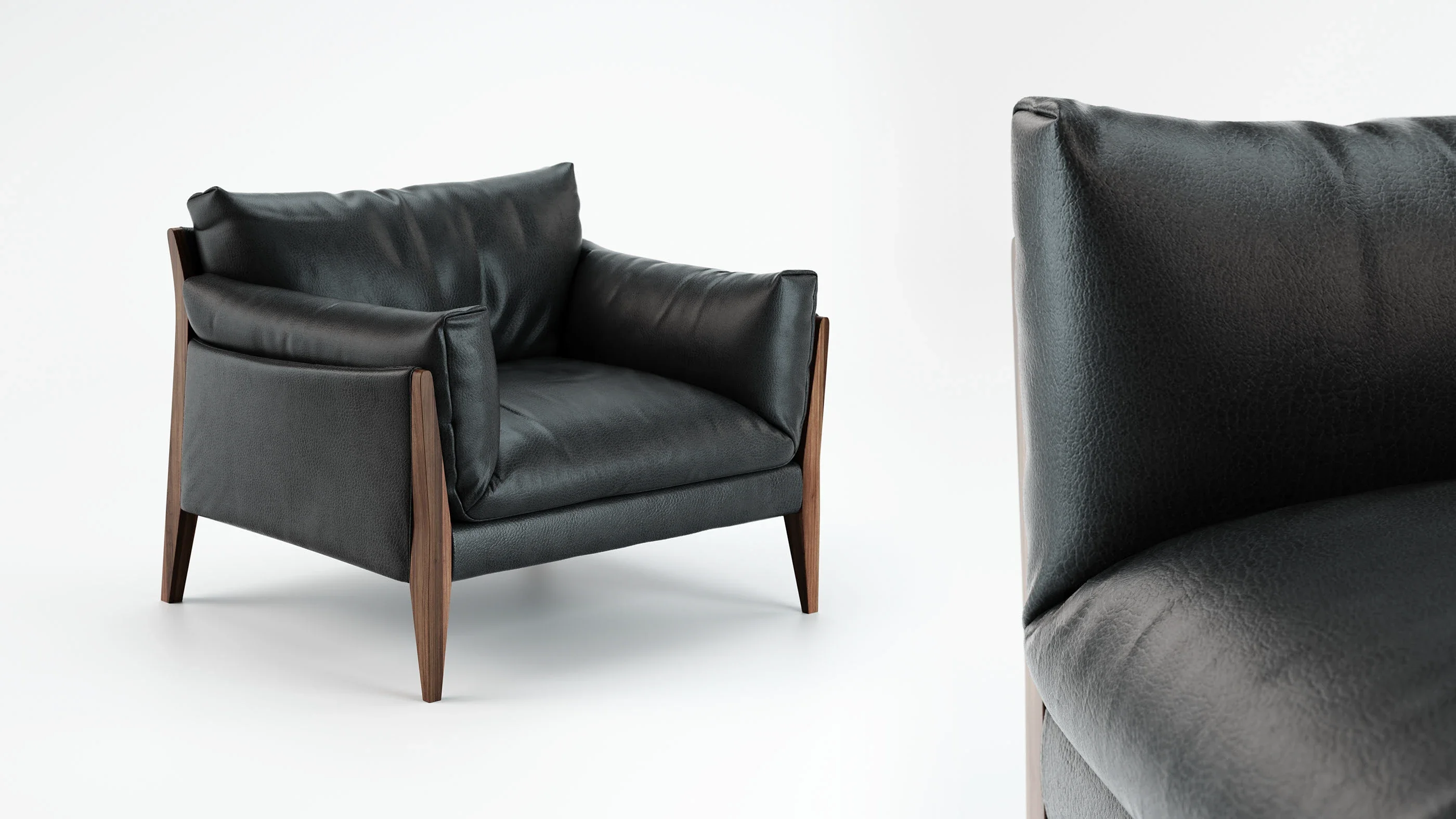 Sessel Studio-Rendering weiß fotorealistisch - Ansicht 10